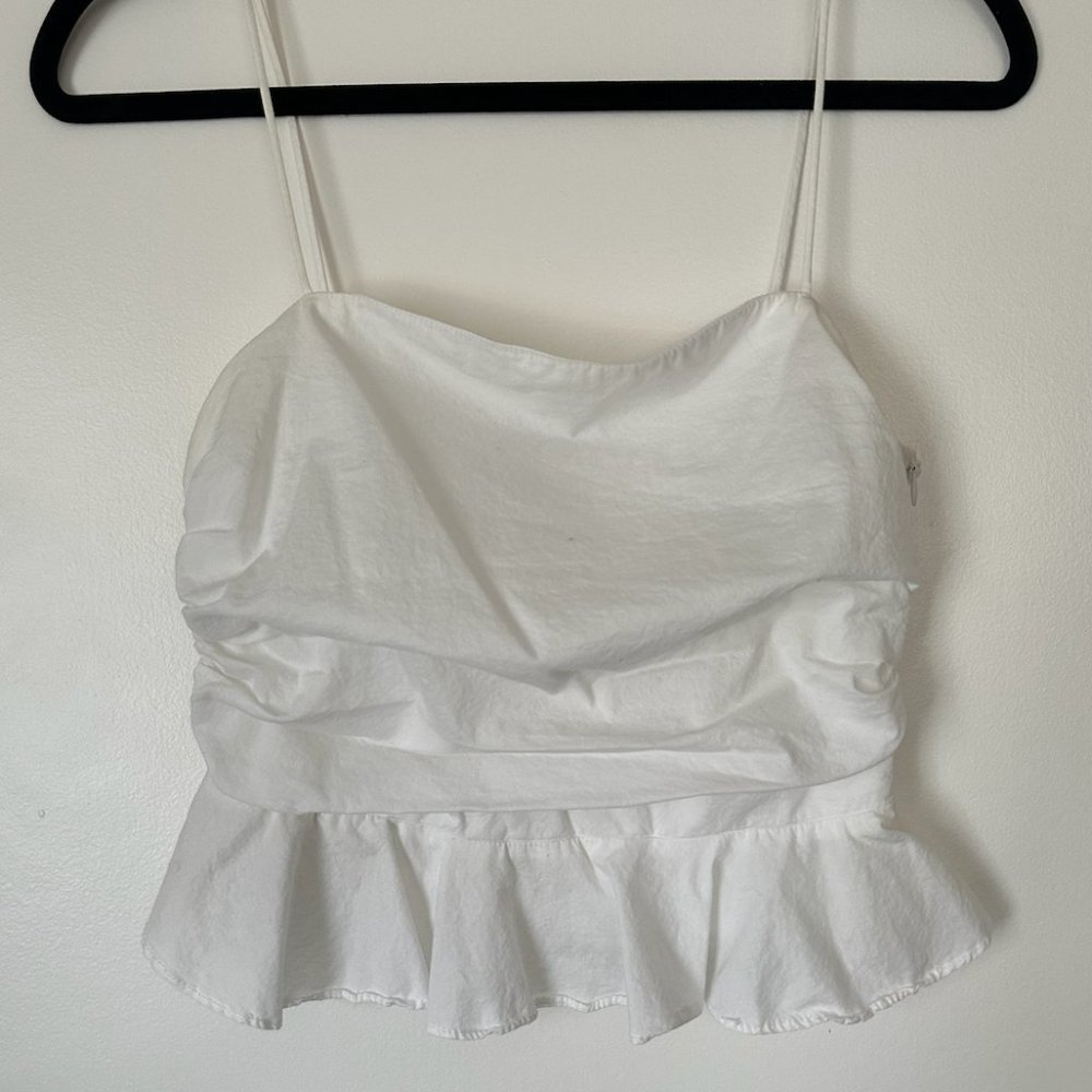 NastyGal Ruched Peplum Tank